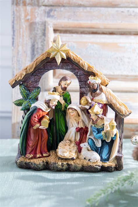 nativity scene resin